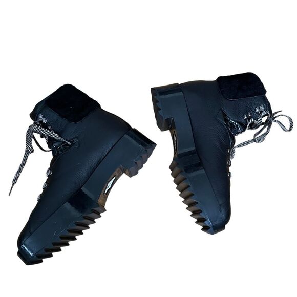 Yohji Yamamoto Y-3 Super Hike Chunky Platform Boots Size 8 Black - Picture 9 of 10